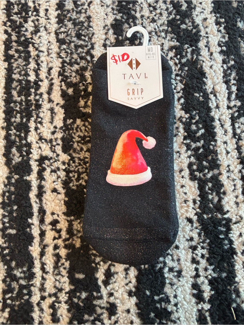 Tavi Grip Black Socks